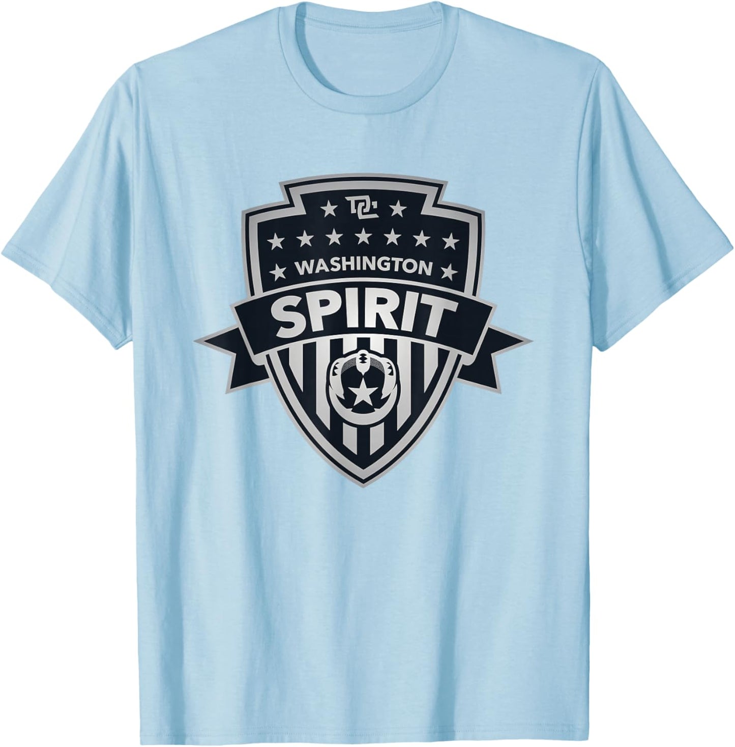 Officially Licensed Washington Spirit Soccer NWSL Apparel T-Shirt - T-Shirt | Light Blue
