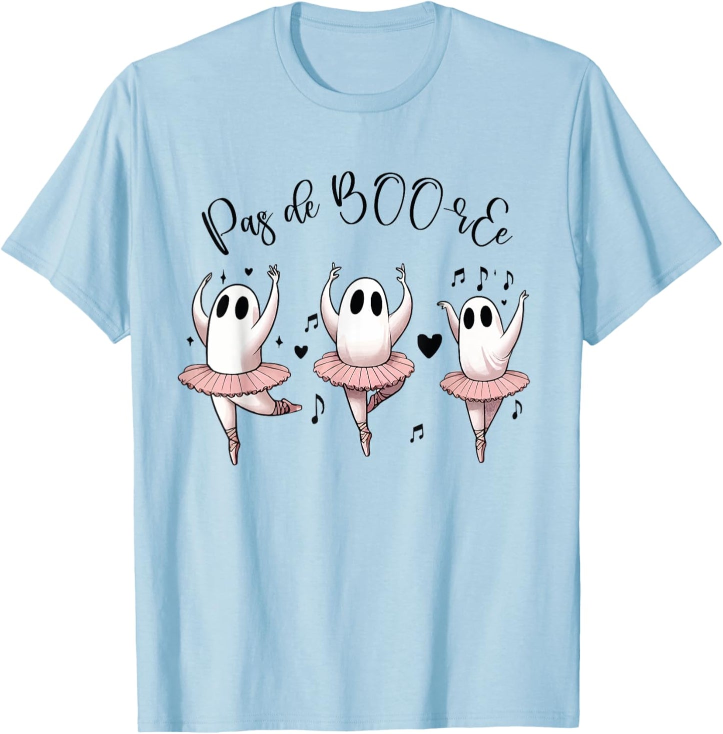Ghost Pas de BOO-rée Ballet Dance - Halloween Ballerina T-Shirt - T-Shirt | Light Blue