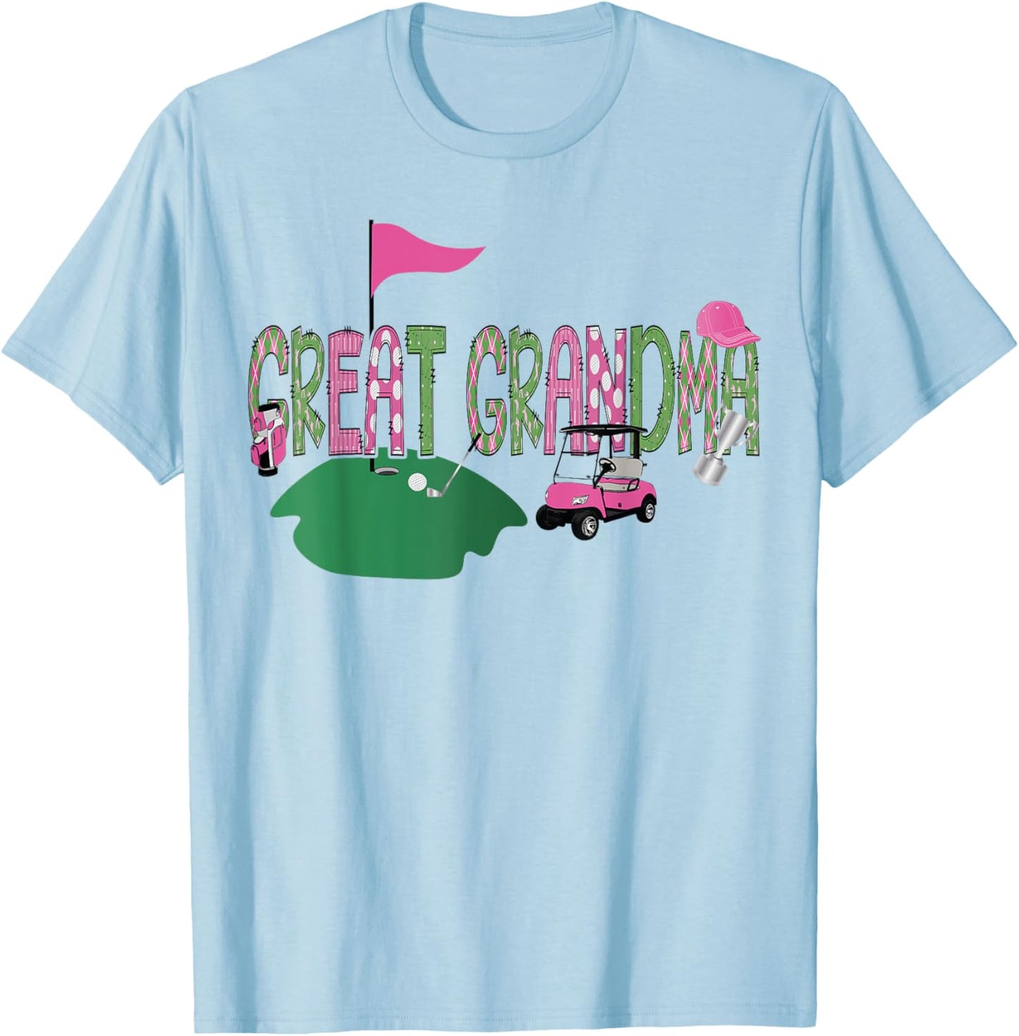 Golf Great Grandma Hole In One Golf 1St Birthday Party T-Shirt - T-Shirt | Light Blue