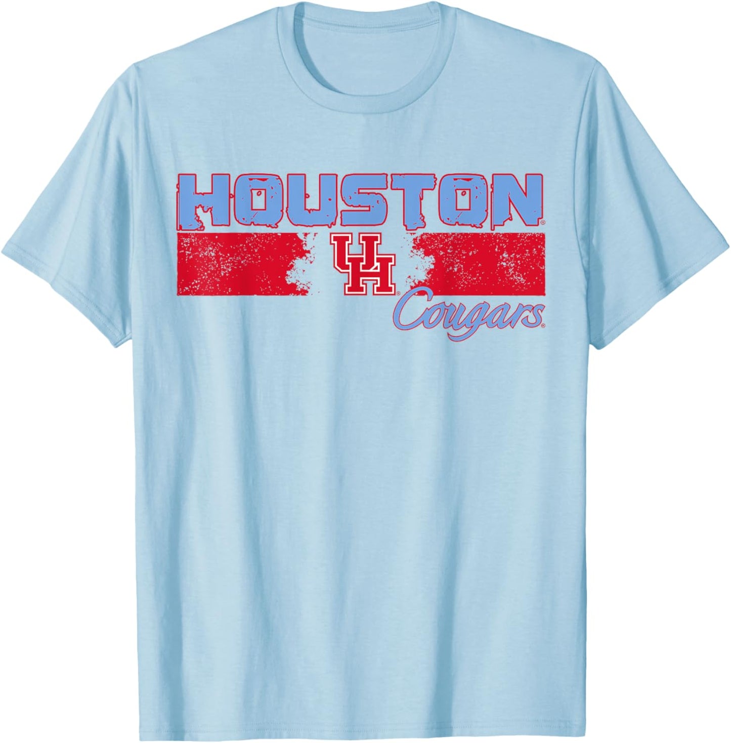 University of Houston | Houston Blue Collection Bar Logo T-Shirt - T-Shirt | Light Blue