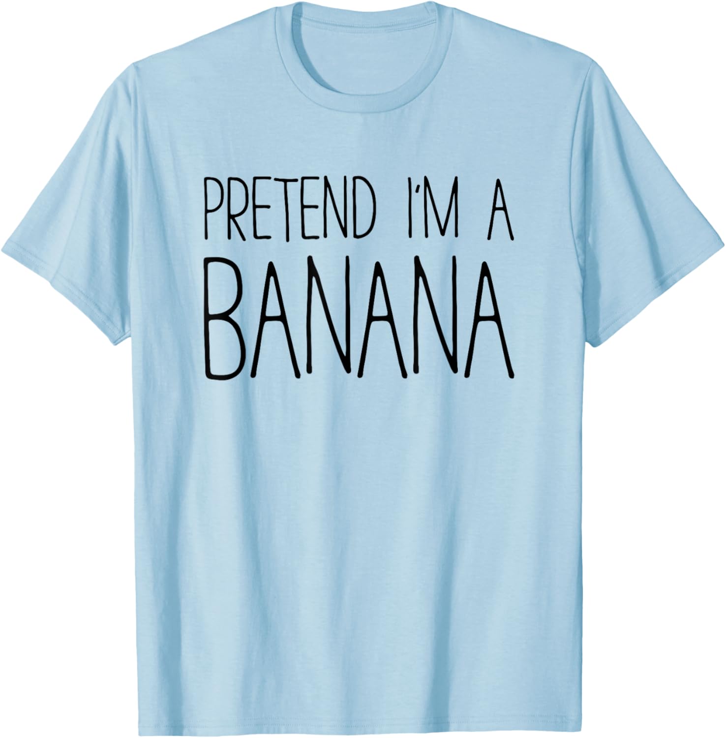 Pretend I'm A Banana Shirt Adult Men Women Matching Costume T-Shirt - T-Shirt | Light Blue