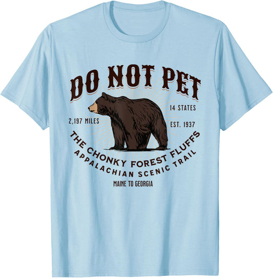 Appalachian Trail Scenic Hiking Black Bear Funny Souvenir T-Shirt - T-Shirt | Light Blue