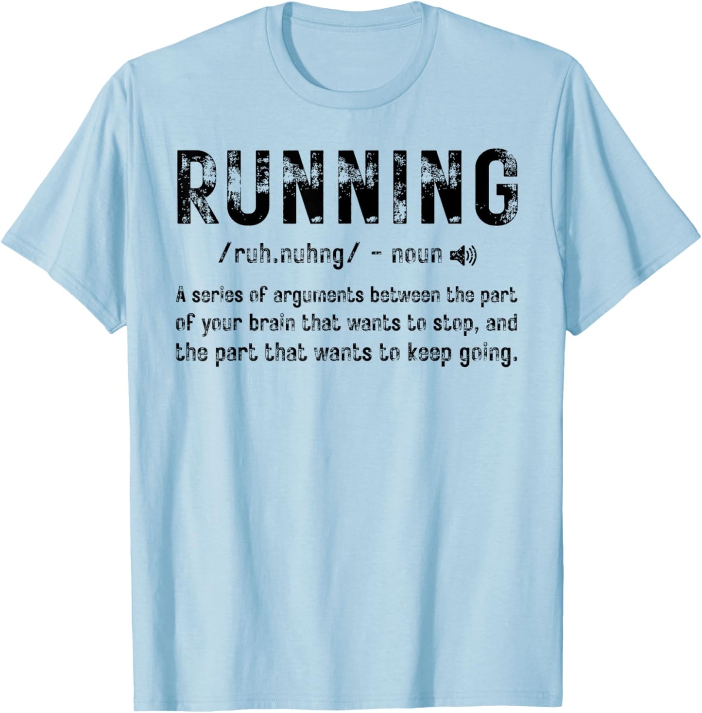 Vintage Running Definition Marathon Runner Cross Country T-Shirt - T-Shirt | Light Blue