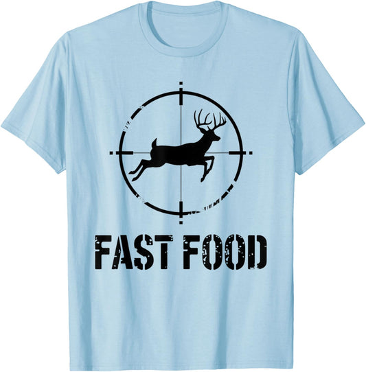 Funny Hunting Shirts Fast Food Deer Shirt Orange T-Shirt - T-Shirt | Light Blue