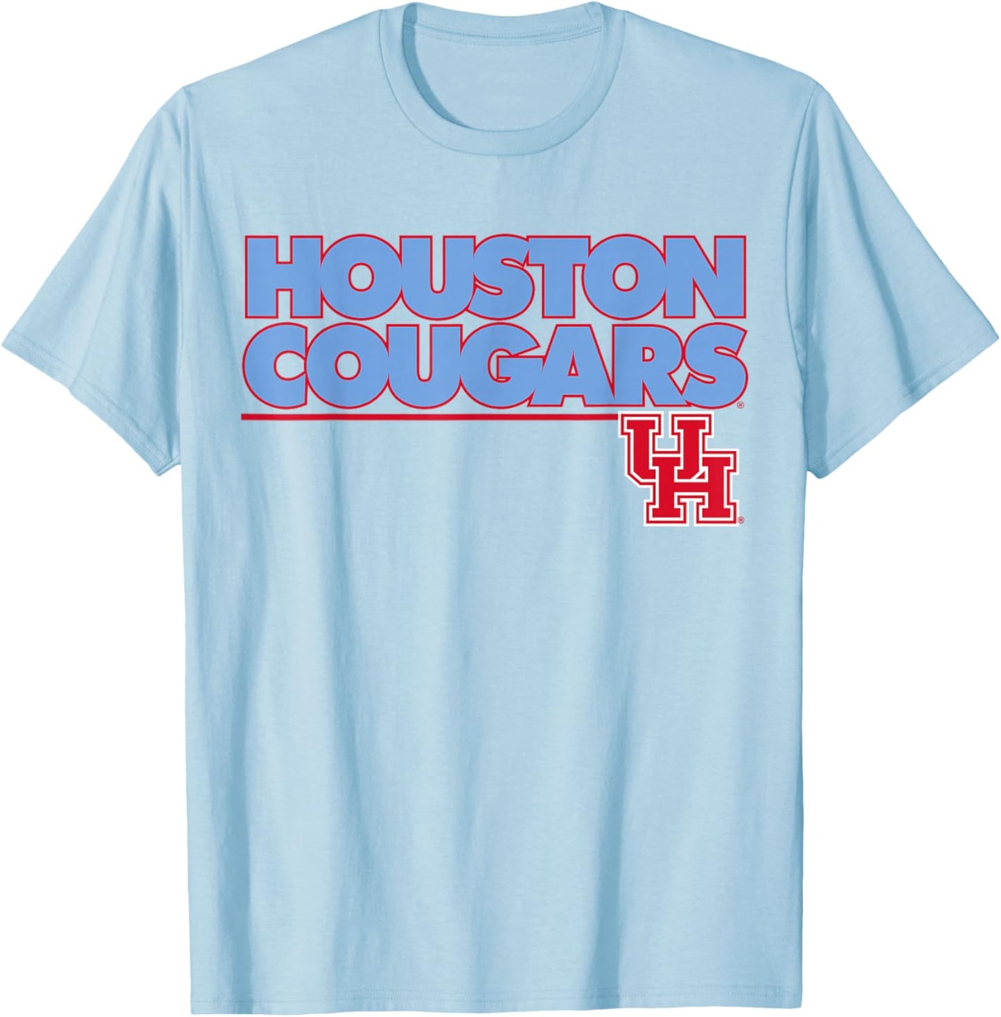 University of Houston | Houston Blue Collection Block Logo T-Shirt - T-Shirt | Light Blue