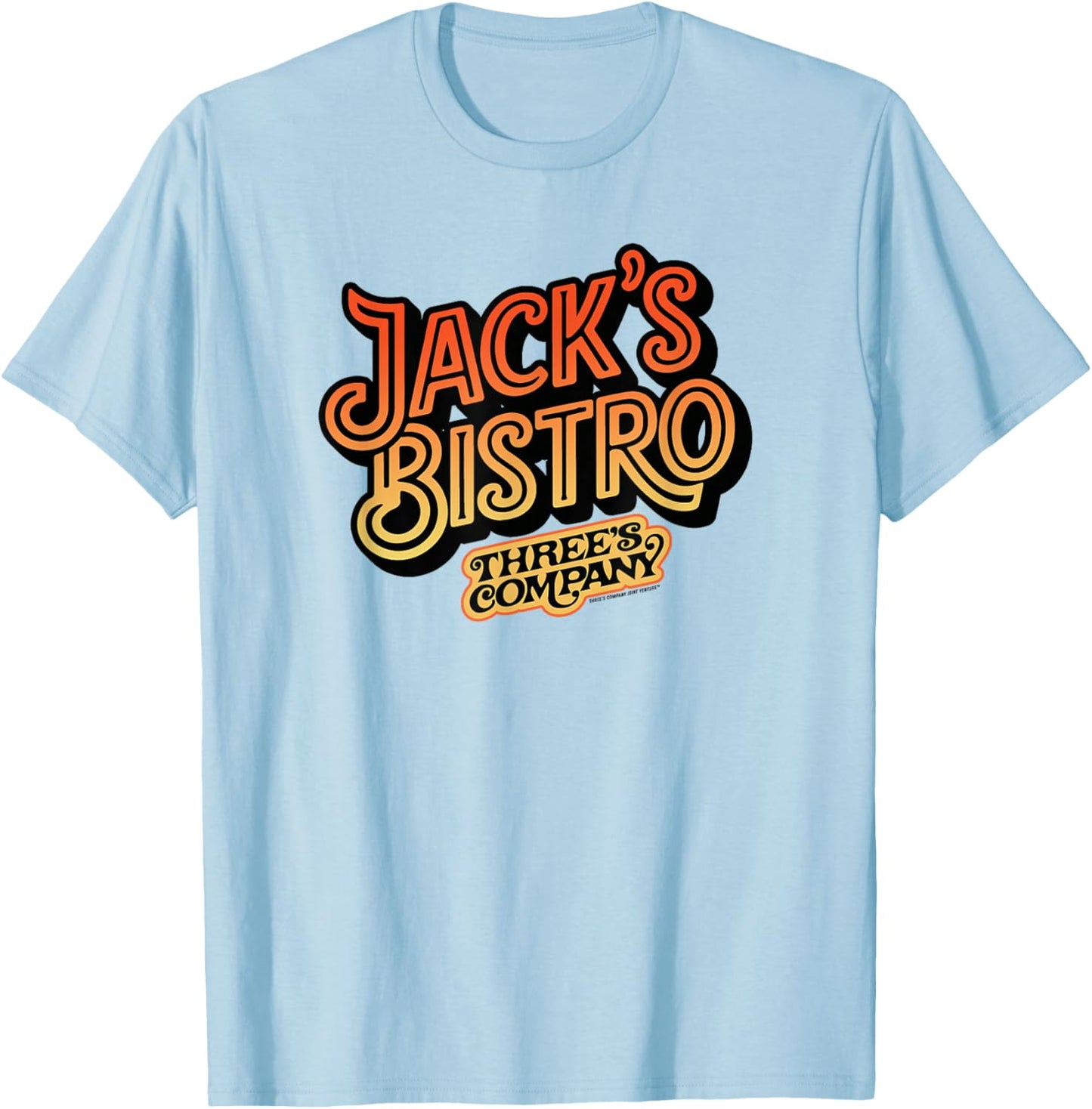 Jack's Bistro Retro Three's Company Jack Tripper Vintage T-Shirt - T-Shirt | Light Blue