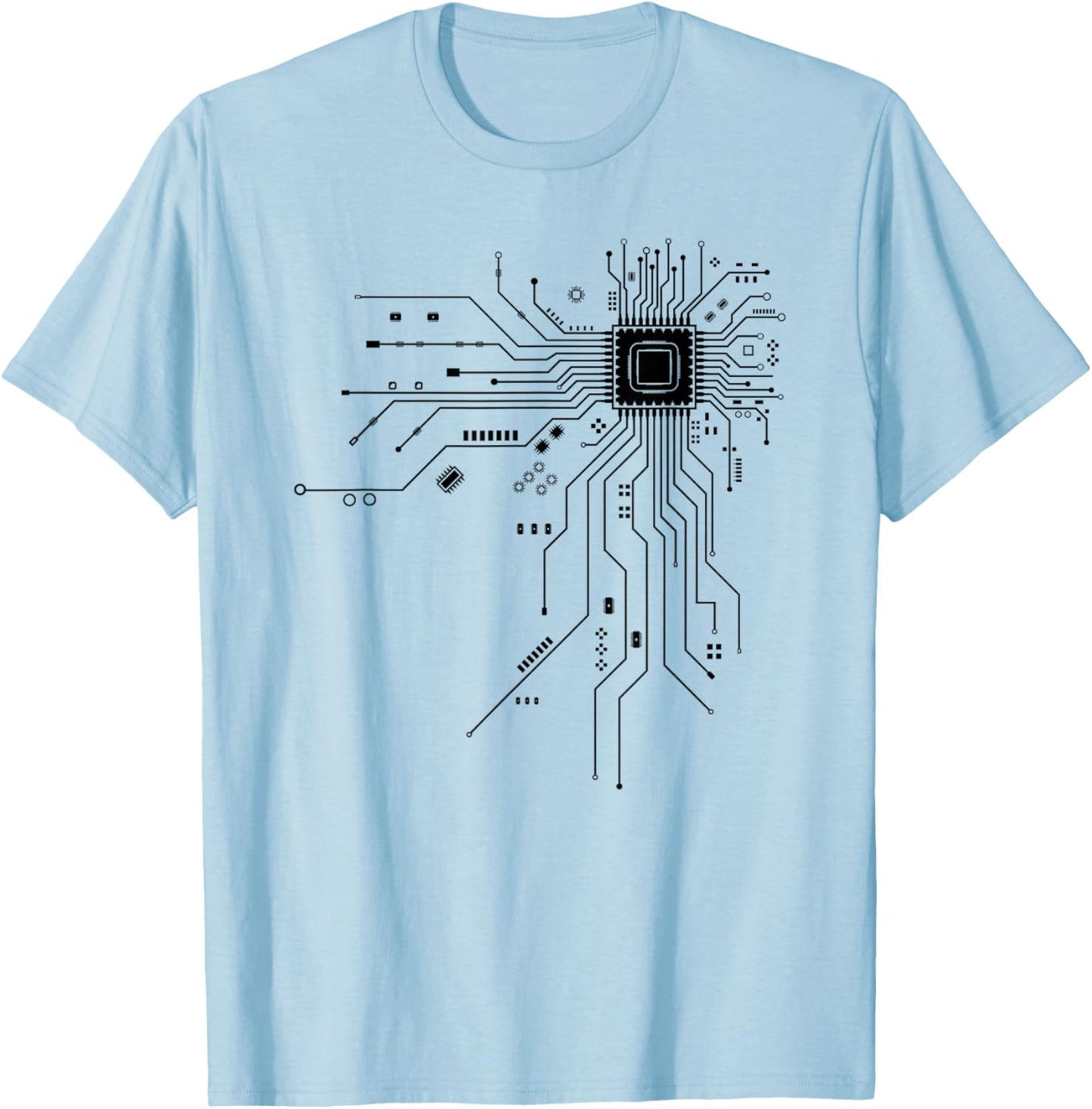 Funny Computer Geek PCB Design CPU Chip Board T-Shirt - T-Shirt | Light Blue