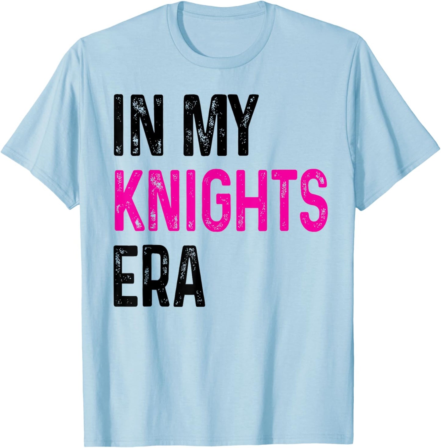 In My Knights Era Back to School Spirit Game Retro Groovy T-Shirt - T-Shirt | Light Blue