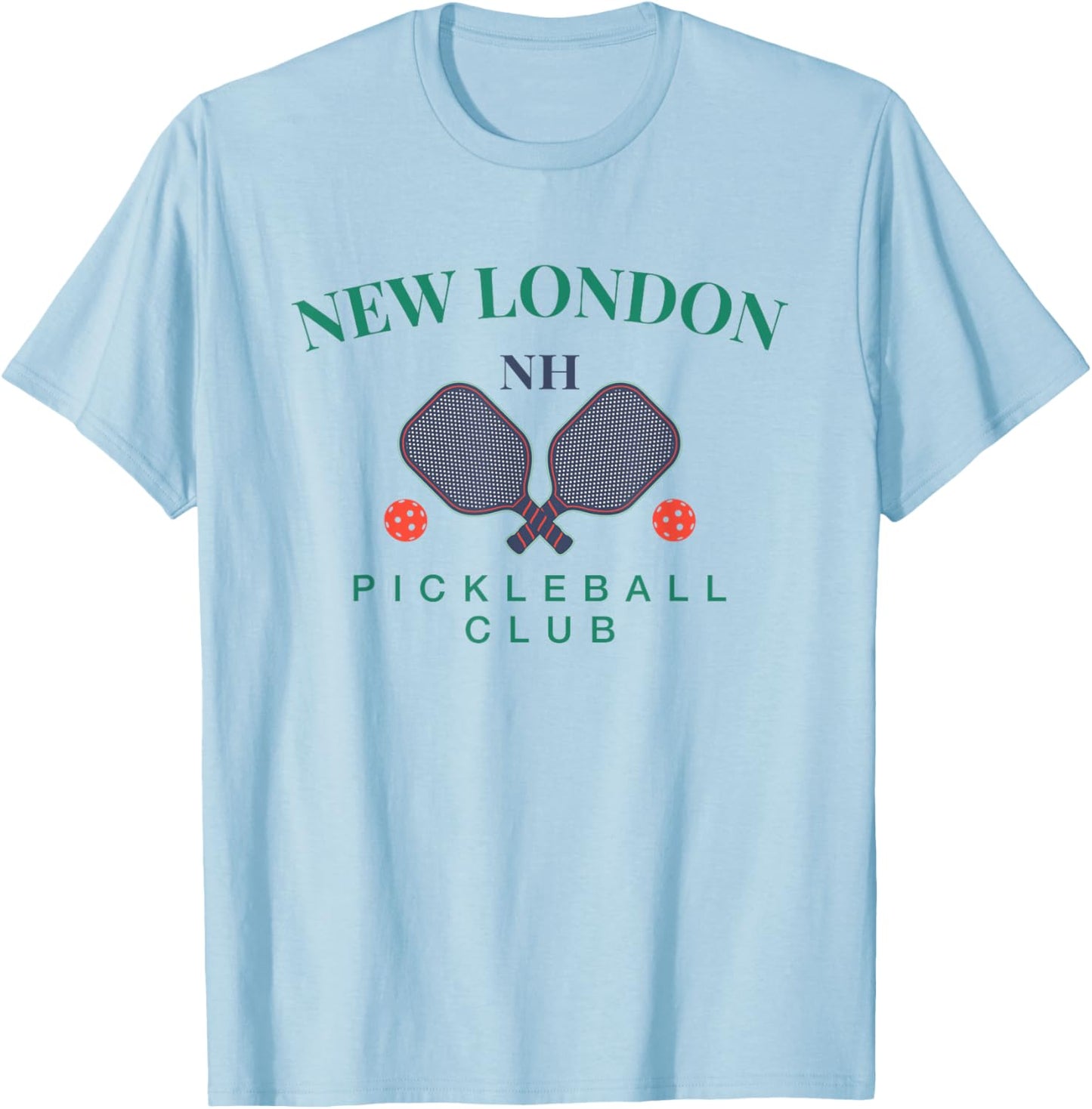 New London, NH Pickleball Club for Paddle Players T-Shirt - T-Shirt | Light Blue