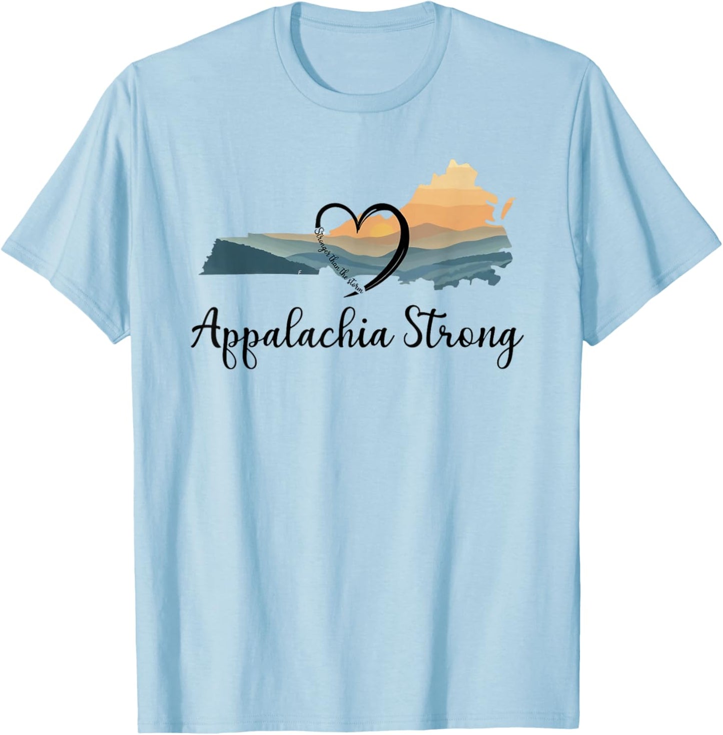 Appalachia Strong NC Mountains T-Shirt - T-Shirt | Light Blue