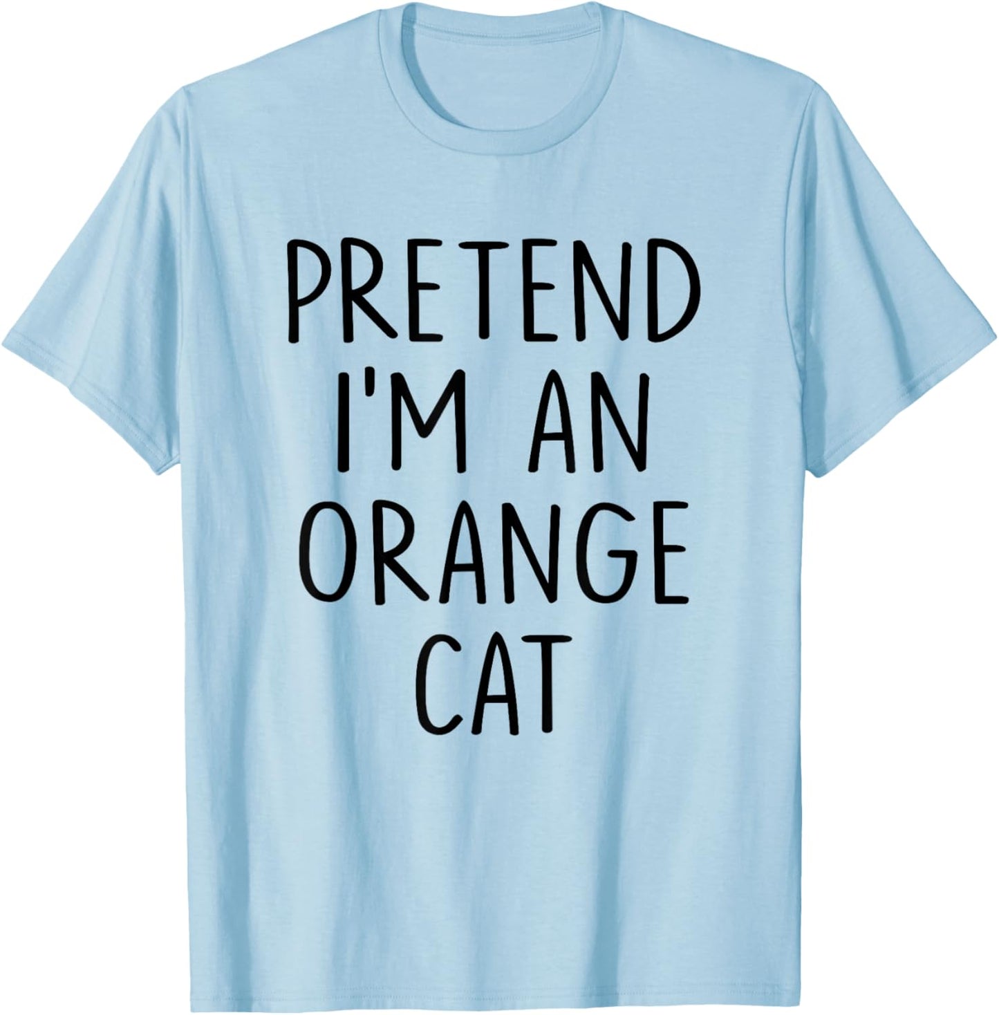 Funny Orange Cat Costume Halloween Cat Lovers T-Shirt - T-Shirt | Light Blue