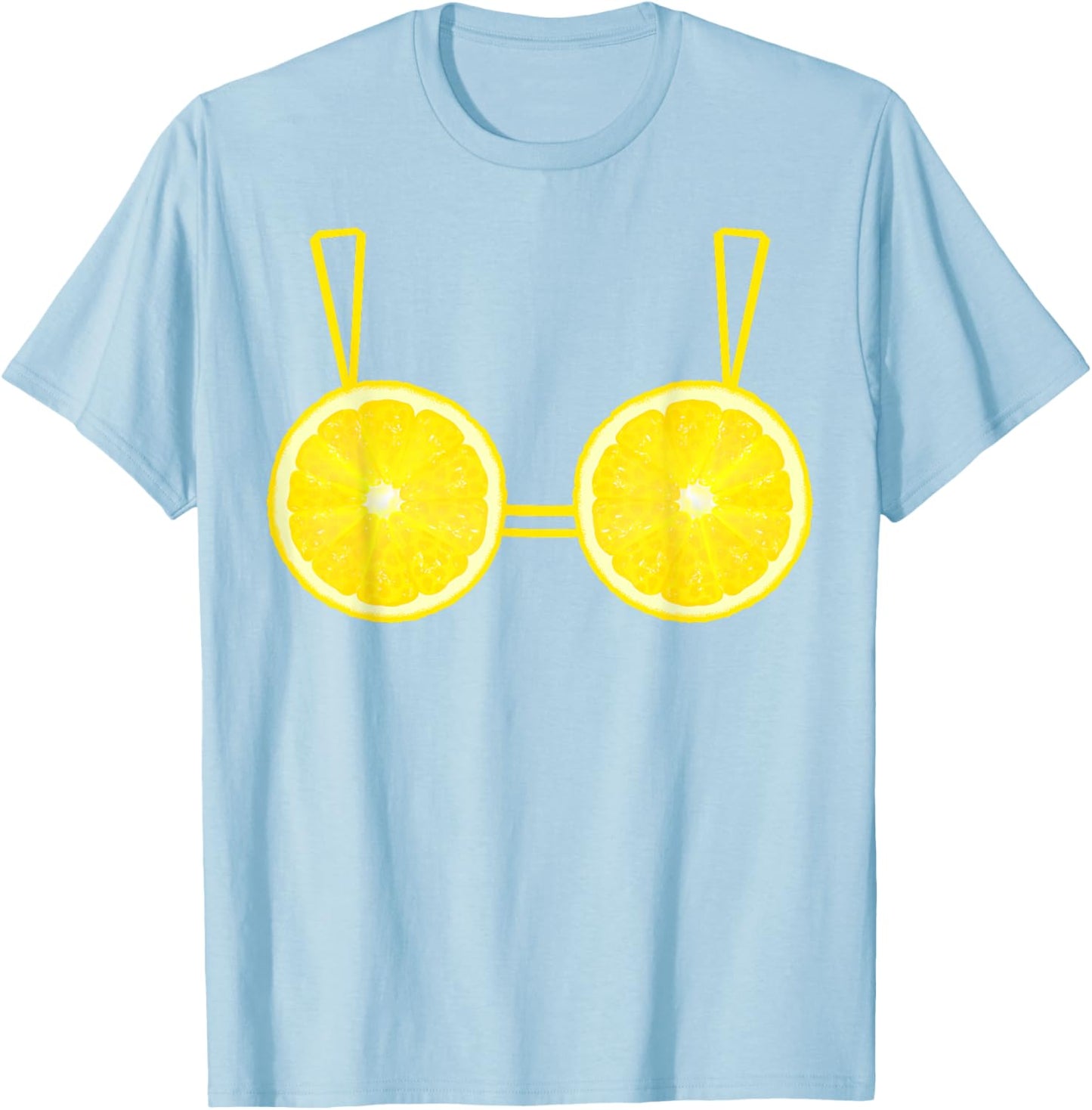 Funny Lemon Bra Cosplay DIY Costume Halloween Girls Women T-Shirt - T-Shirt | Light Blue