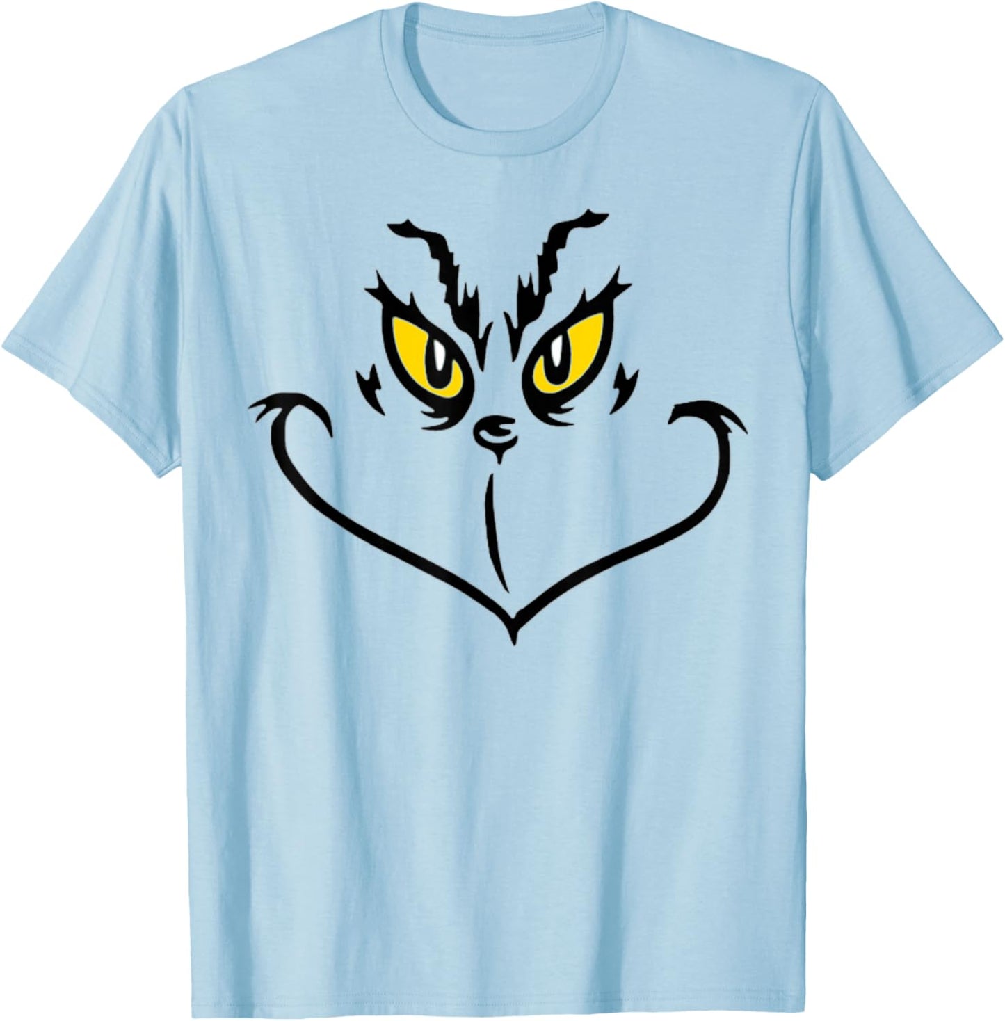 Funny Christmas Elf Face Outfit | Funny Christmas T-Shirt - T-Shirt | Light Blue