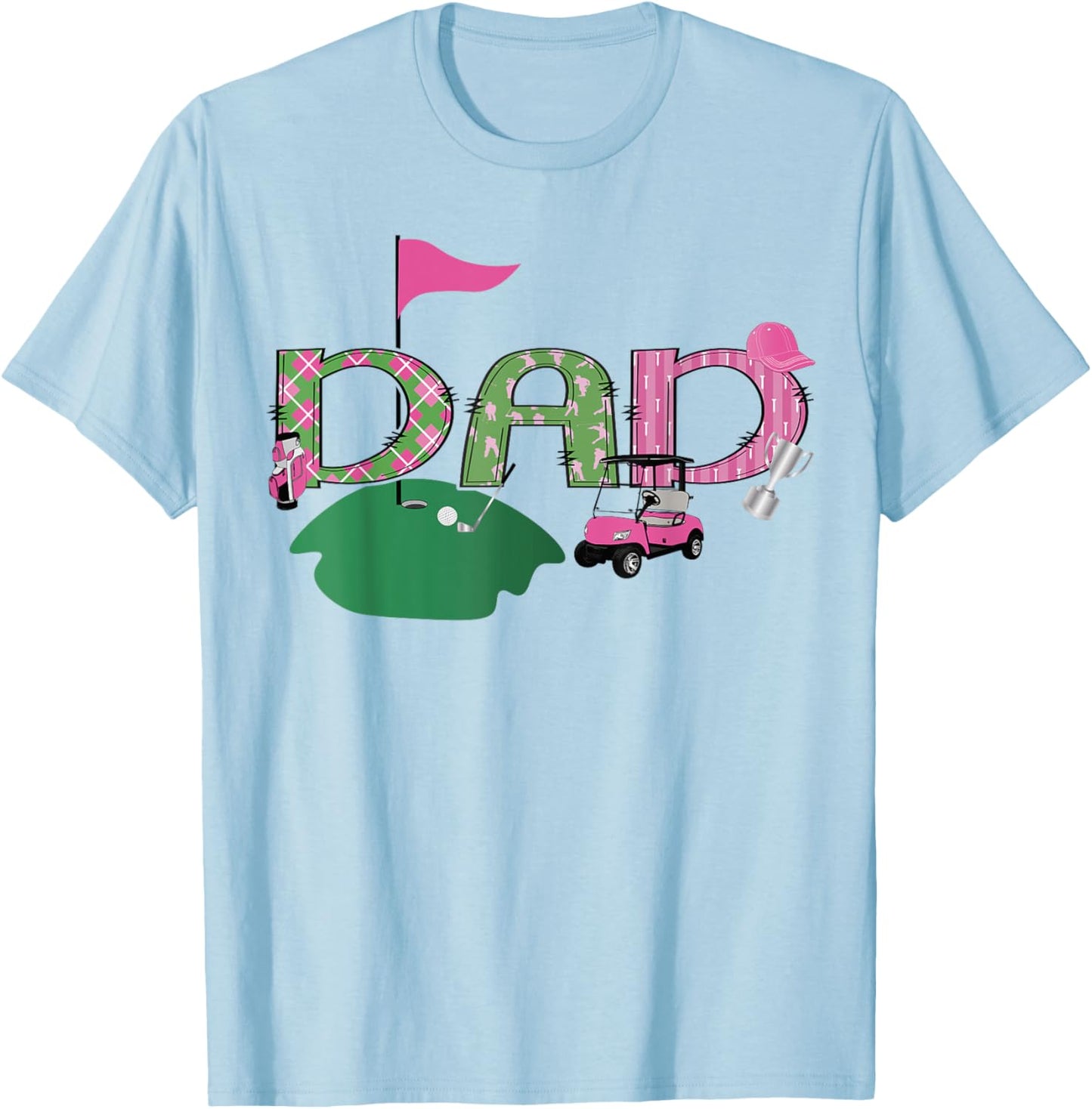 Golf Dad Hole In One Golf 1St Birthday Party T-Shirt - T-Shirt | Light Blue