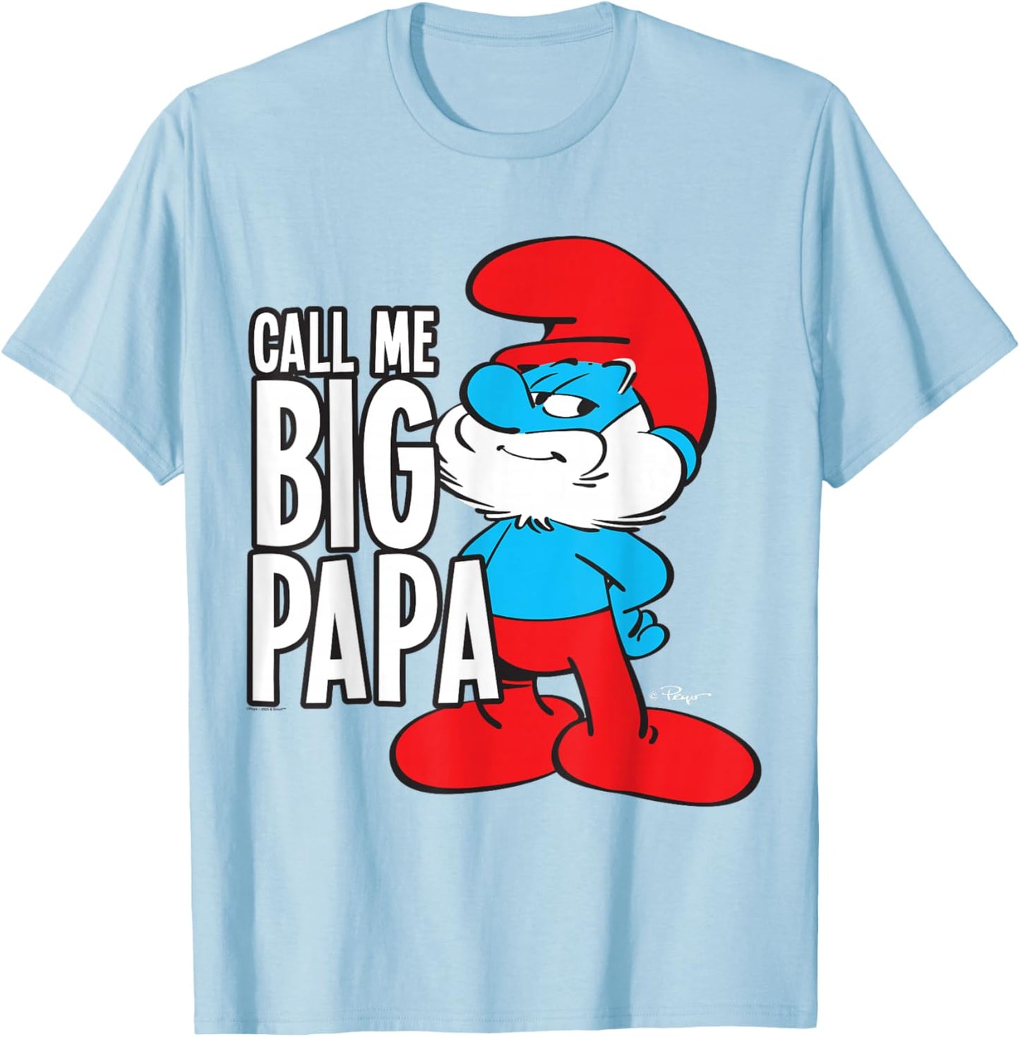 The Smurfs Call Me Big Papa T-Shirt - T-Shirt | Light Blue