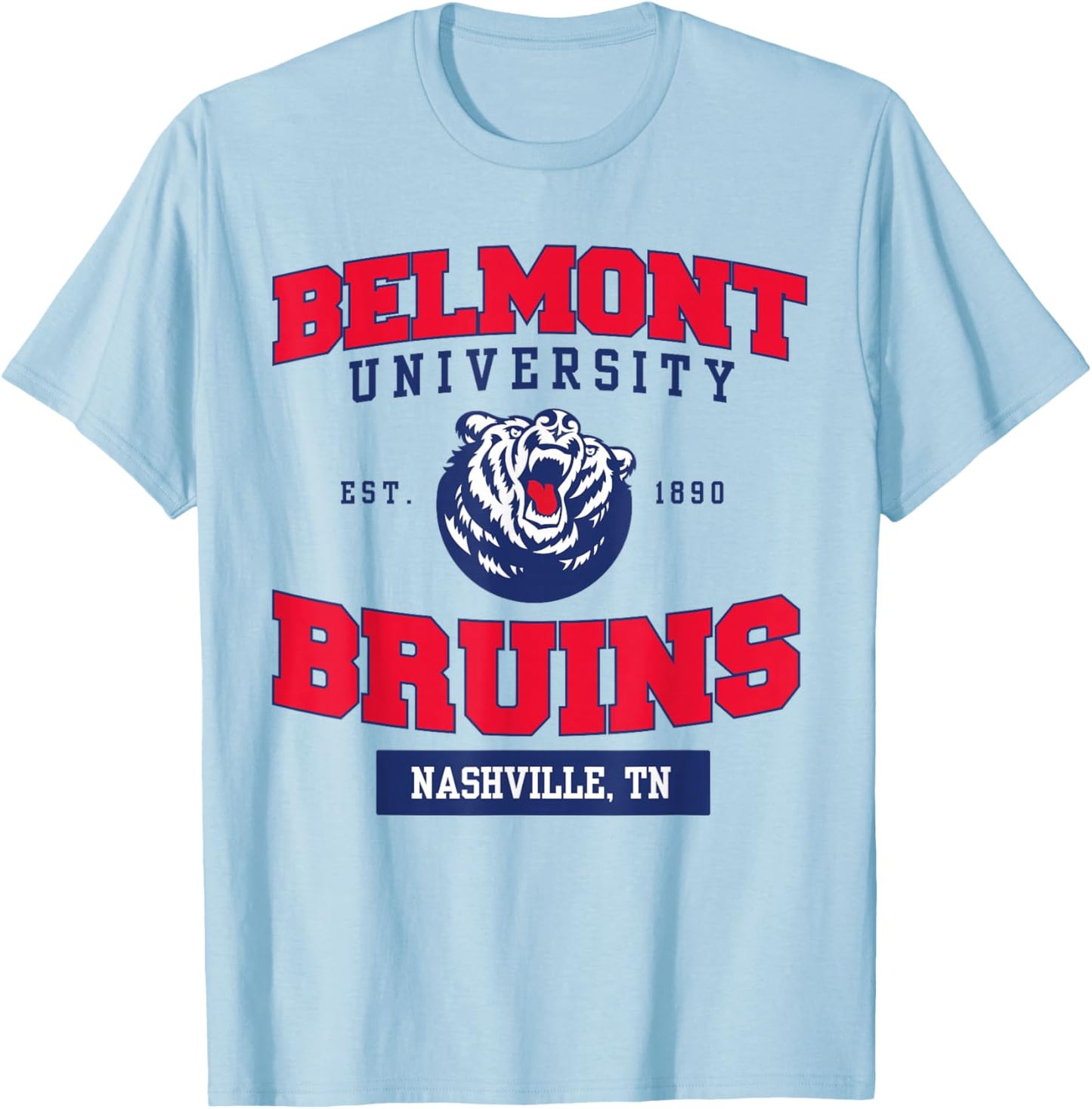 Belmont Bruins | Official NCAA University | NCAFBEL04 T-Shirt - T-Shirt | Light Blue