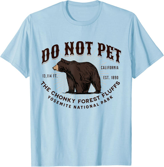 Yosemite National Park Black Bear Funny Souvenir T-Shirt - T-Shirt | Light Blue
