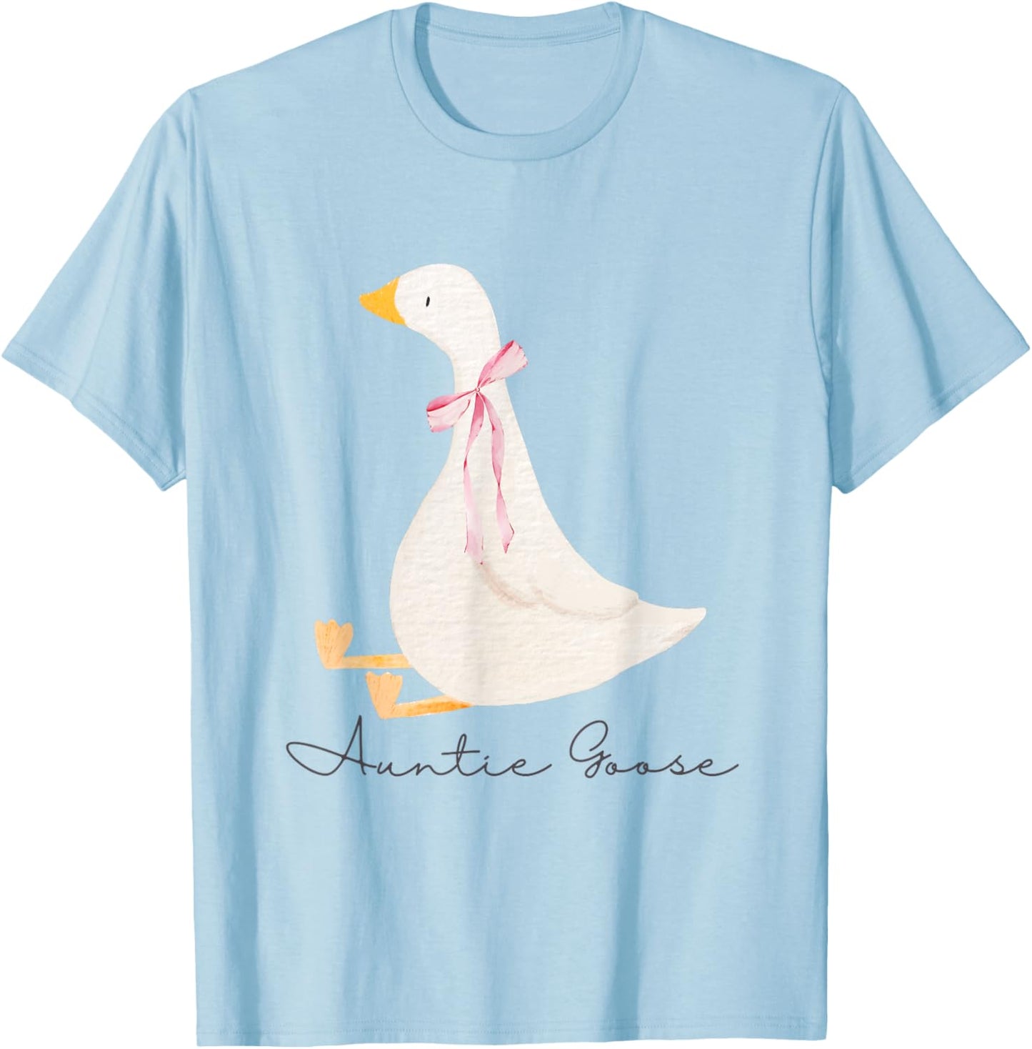 Auntie Goose Funny Silly Goose Aunt For Auntie T-Shirt - T-Shirt | Light Blue