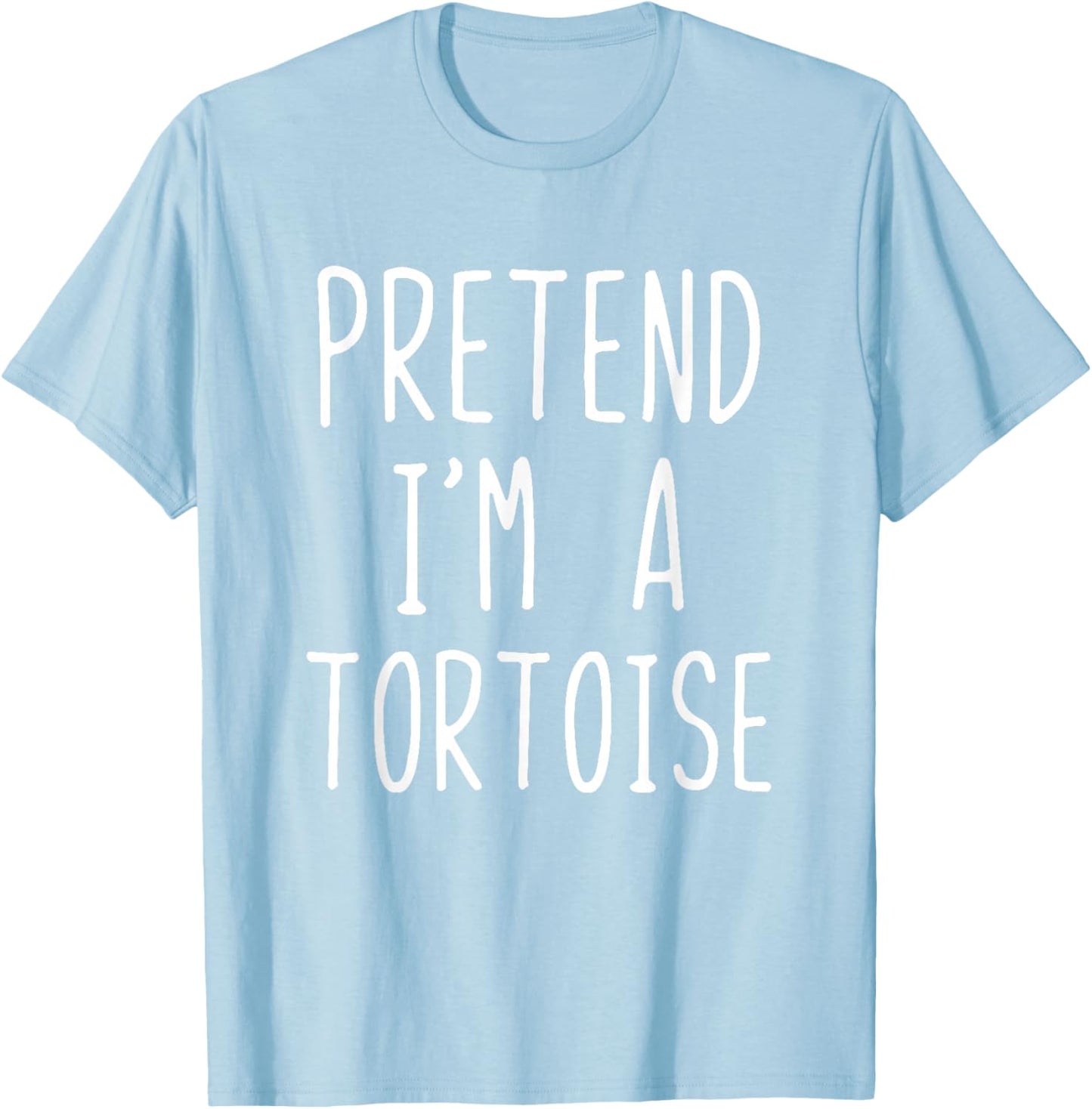 Pretend I'm A Tortoise Costume Halloween Lazy Adult Kids T-Shirt - T-Shirt | Light Blue