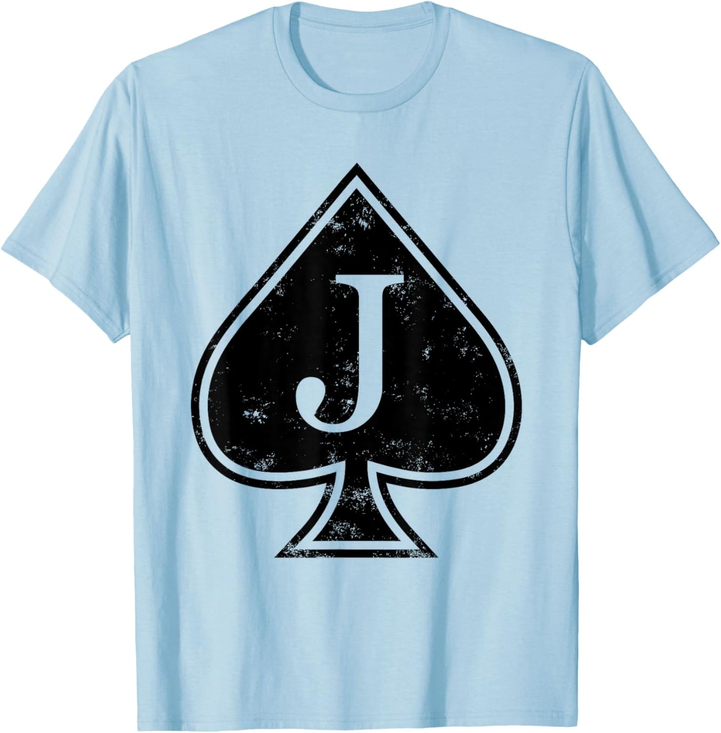 Blackjack Ace Spades Jack Playing Cards Casino Gambling T-Shirt - T-Shirt | Light Blue