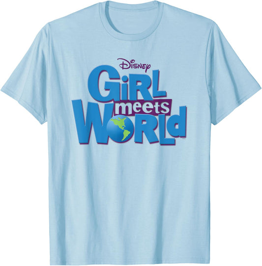 Disney Channel Girl Meets World Official TV Series Logo T-Shirt - T-Shirt | Light Blue