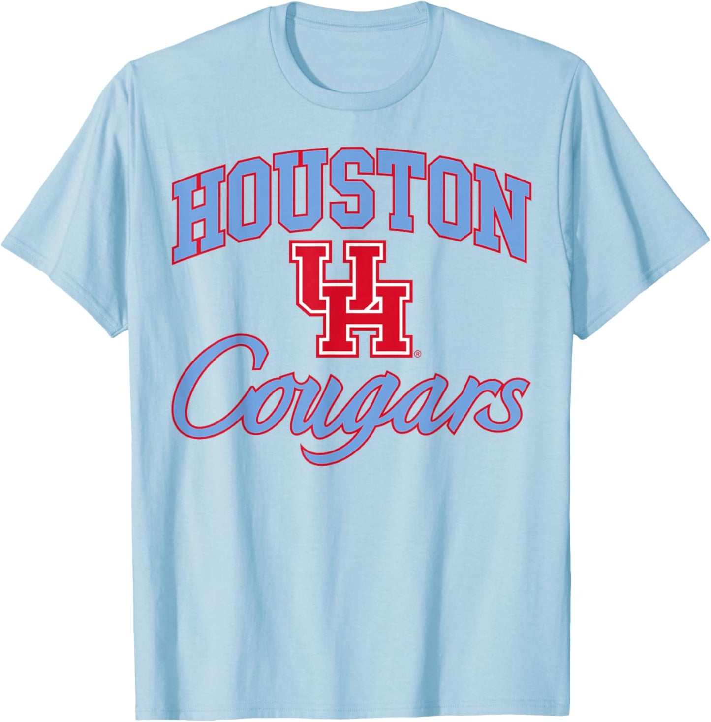 University of Houston | Houston Blue Collection Arch Script T-Shirt - T-Shirt | Light Blue
