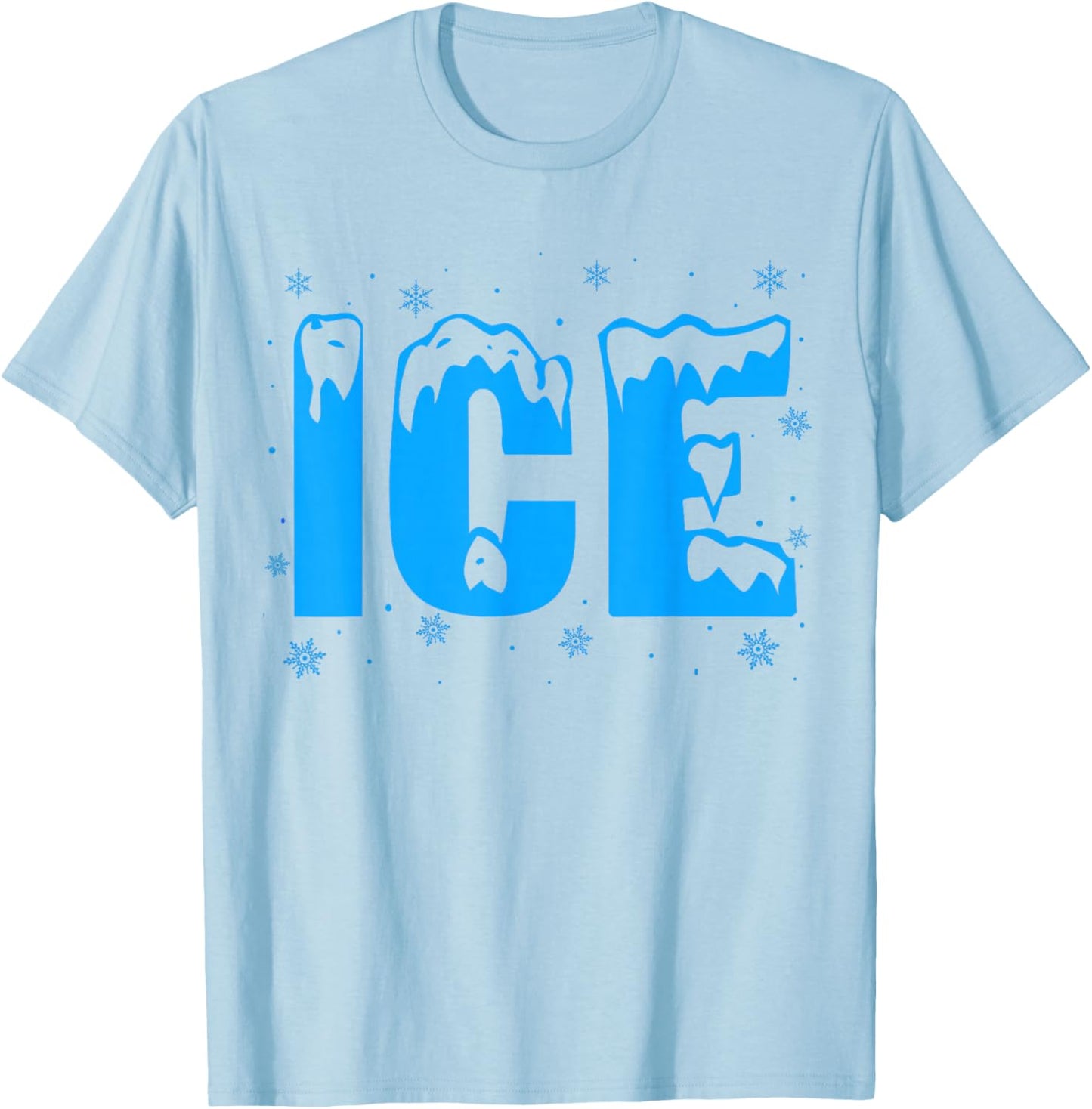 Funny Ice Costume Halloween 2024 Family Matching T-Shirt - T-Shirt | Light Blue