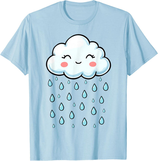 White Cloud Rain Drop Costume Christmas Halloween T-Shirt - T-Shirt | Light Blue