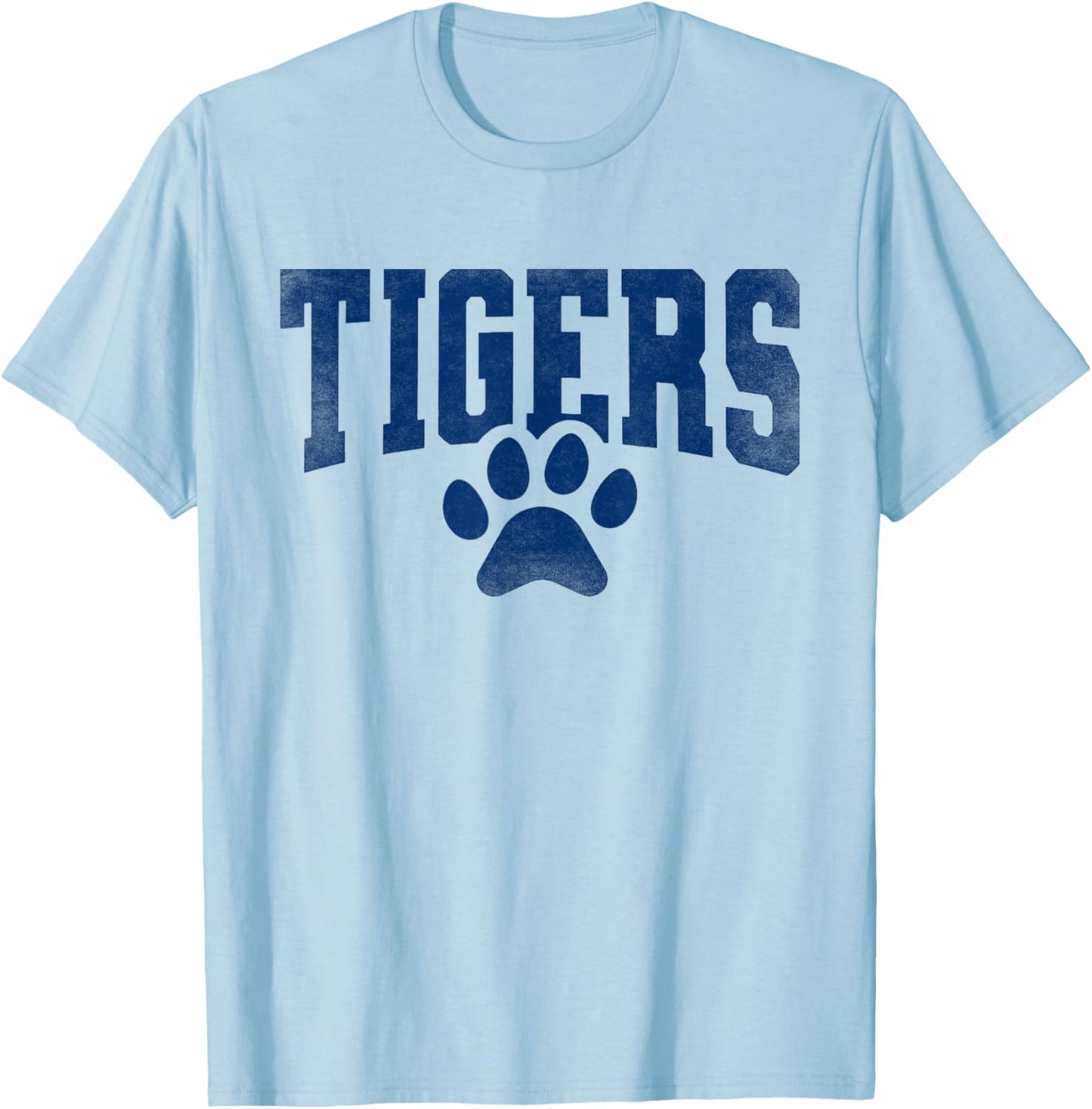 Vintage Tigers School Sports Name Spirit Girls Kid T-Shirt - T-Shirt | Light Blue
