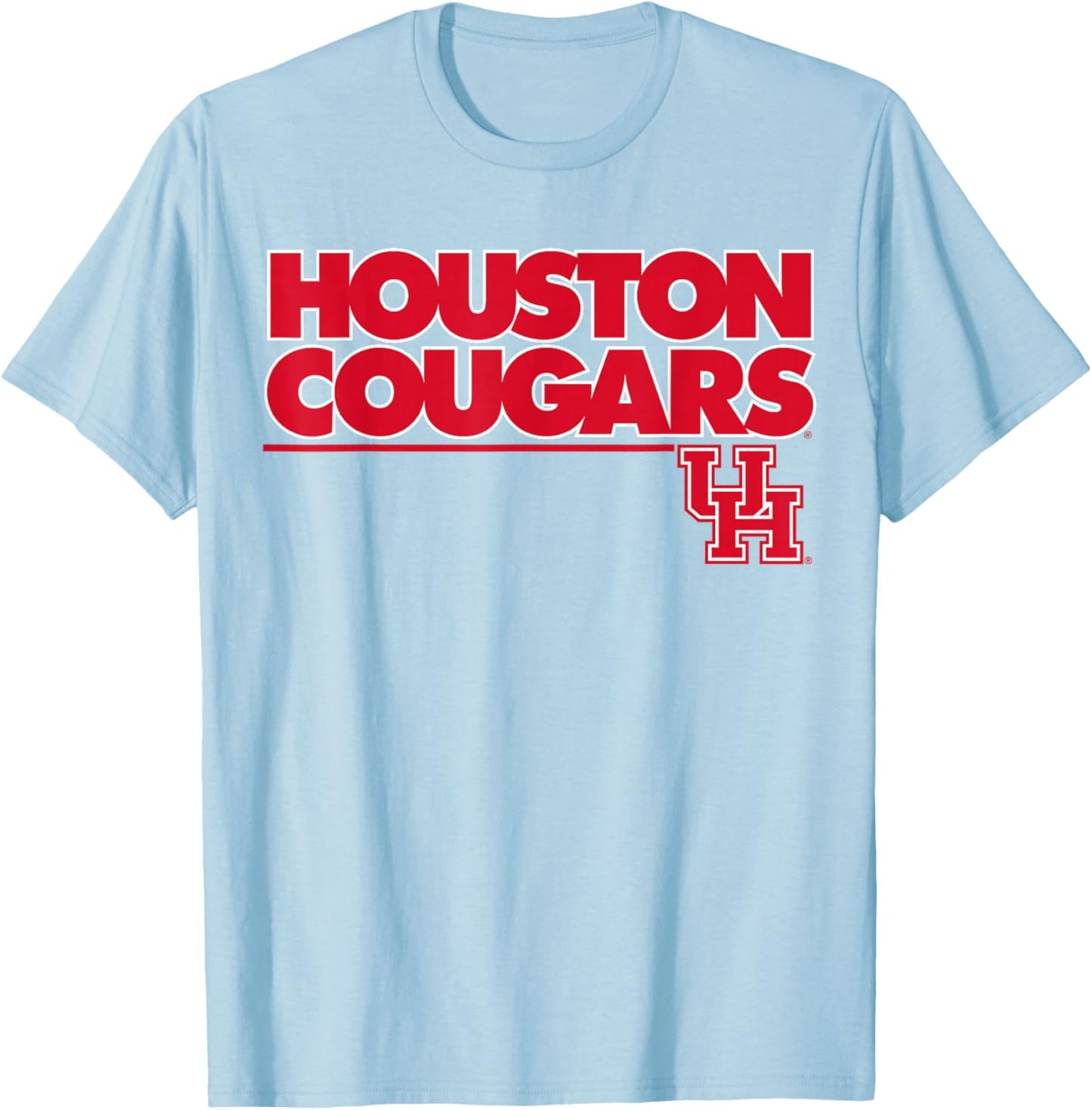University of Houston | Houston Blue Collection Block Logo T-Shirt - T-Shirt | Light Blue