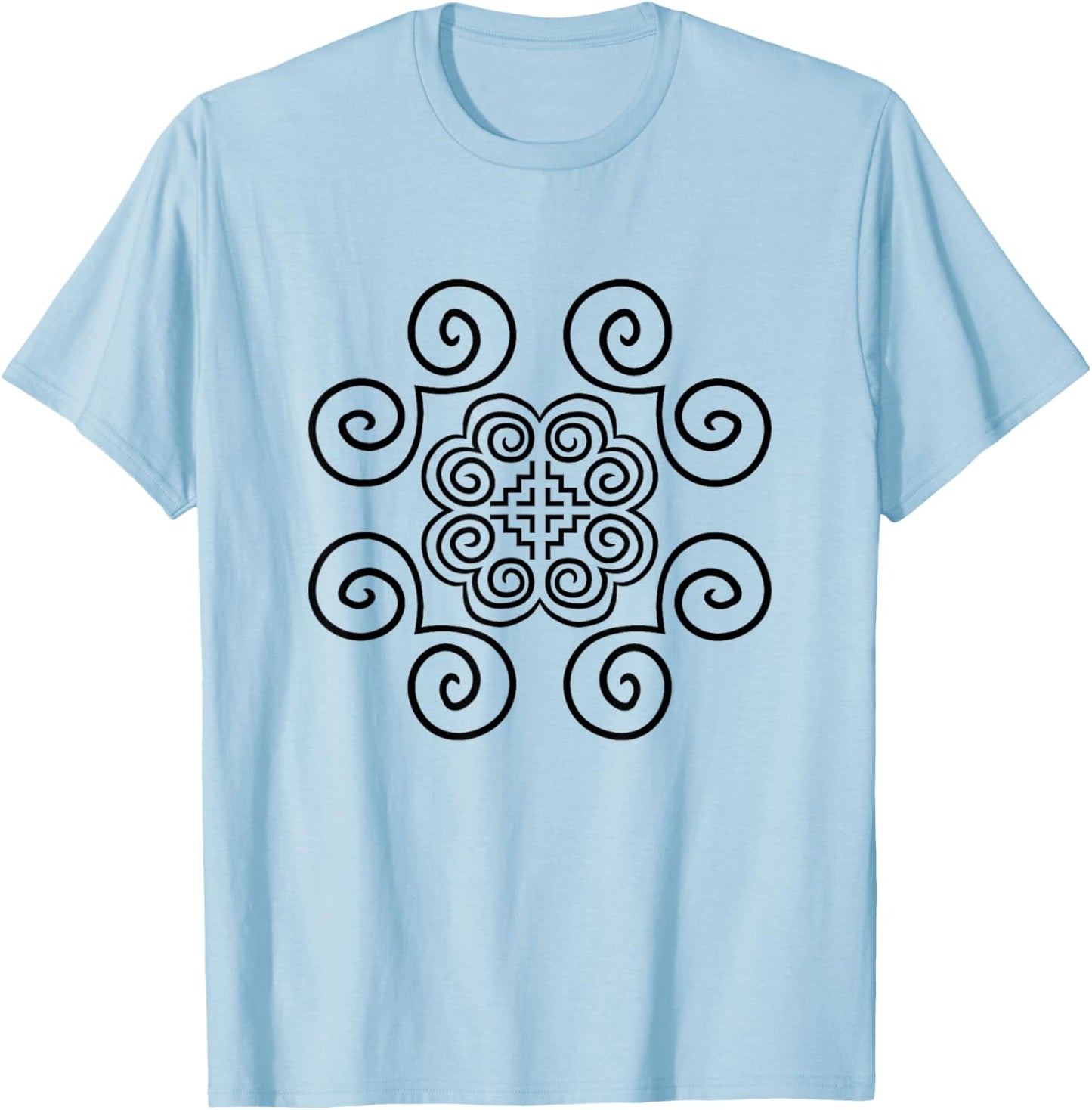 Hmong Miao Hmoob Patterns T-Shirt - T-Shirt | Light Blue
