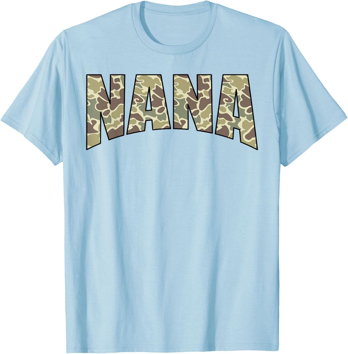 Vintage Nana Camo US Flag Old Camouflage Hunting Season T-Shirt - T-Shirt | Light Blue