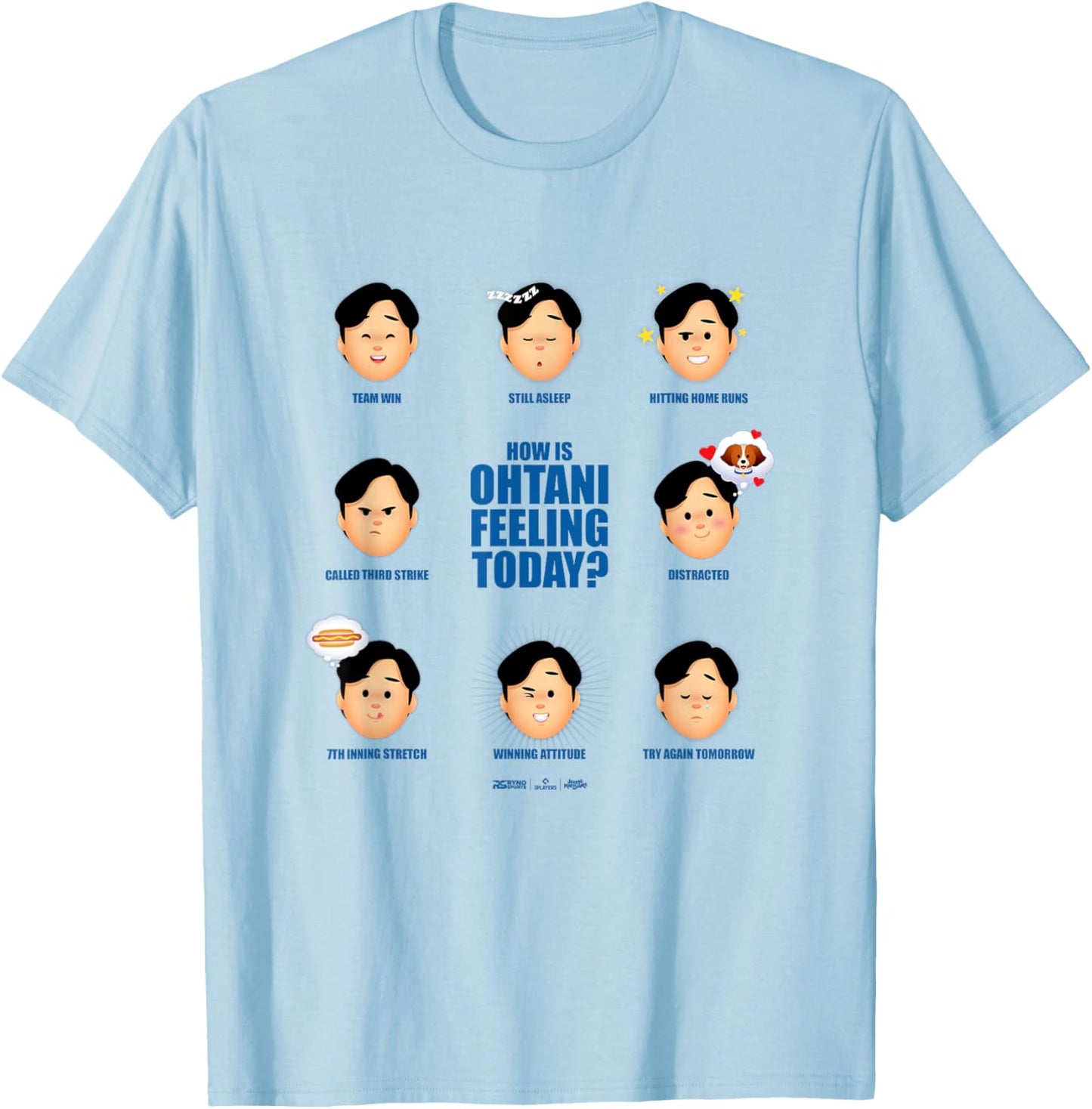 Shohei Ohtani Los Angeles Feeling Today? Club MLB Players T-Shirt - T-Shirt | Light Blue
