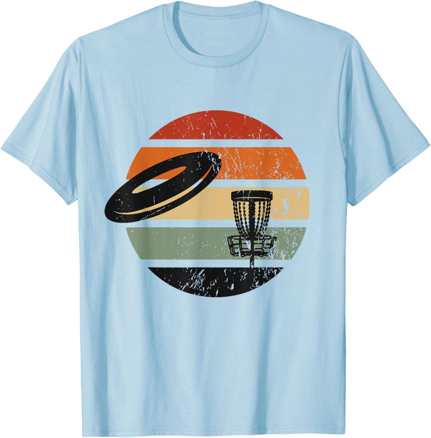 Disc Golf Vintage Retro Disc Golfer T-Shirt - T-Shirt | Light Blue