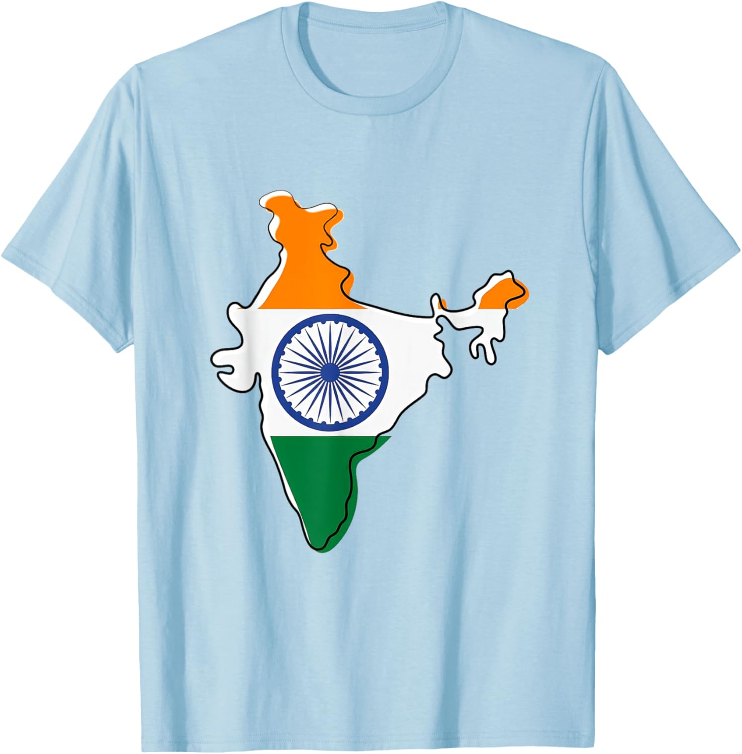 India , India flag , Indian flag, indian maps T-Shirt - T-Shirt | Light Blue