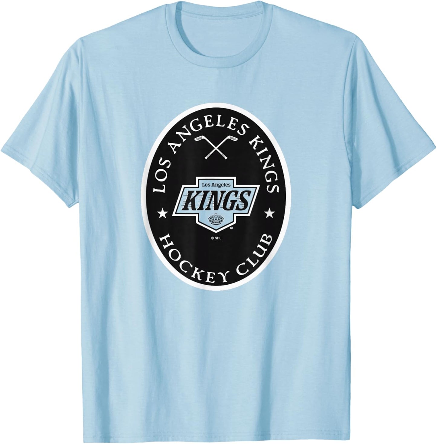 Los Angeles Kings Iconic Gray Officially Licensed T-Shirt - T-Shirt | Light Blue