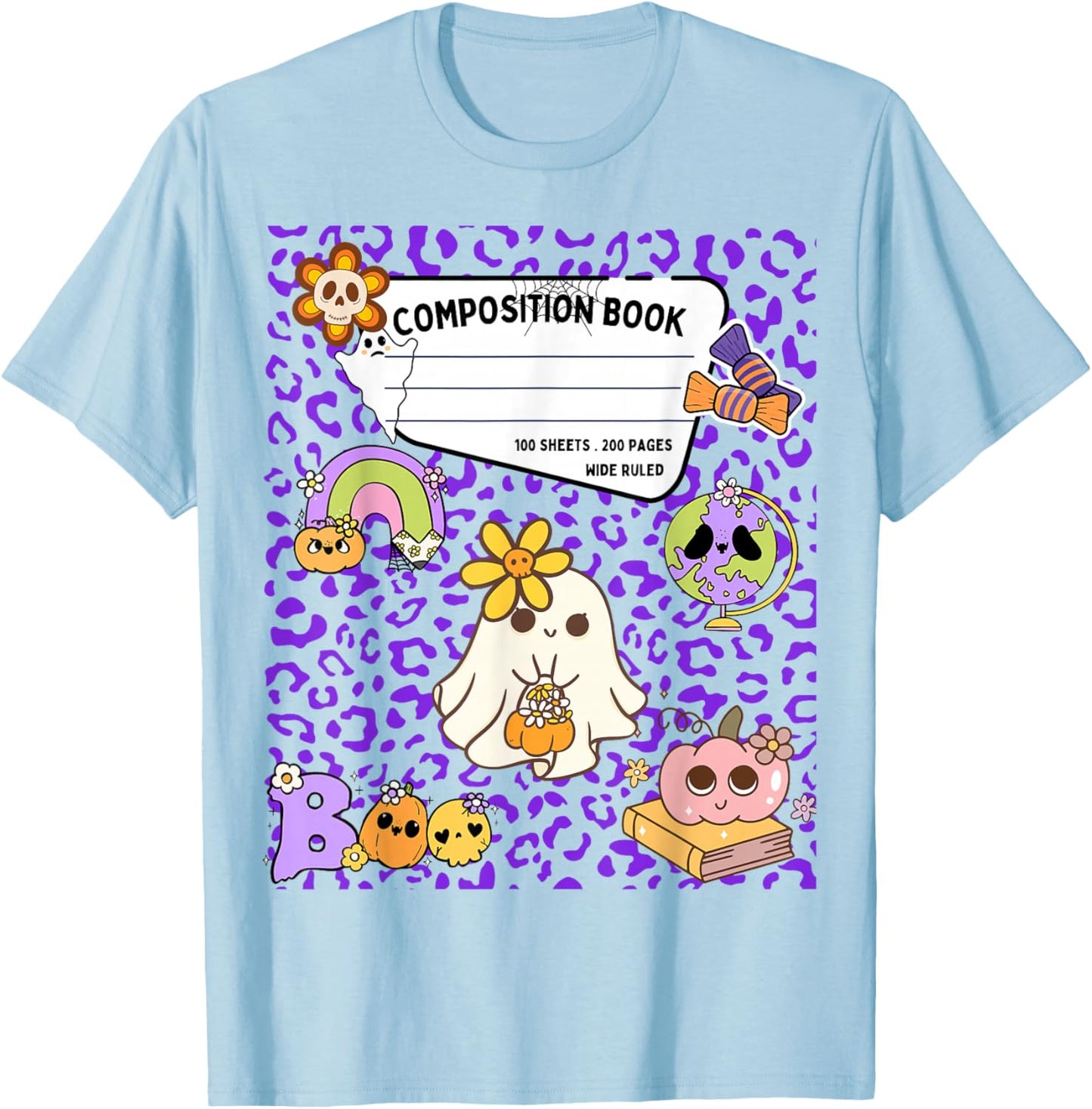 Composition Notebook Costume Matching Group Halloween School T-Shirt - T-Shirt | Light Blue