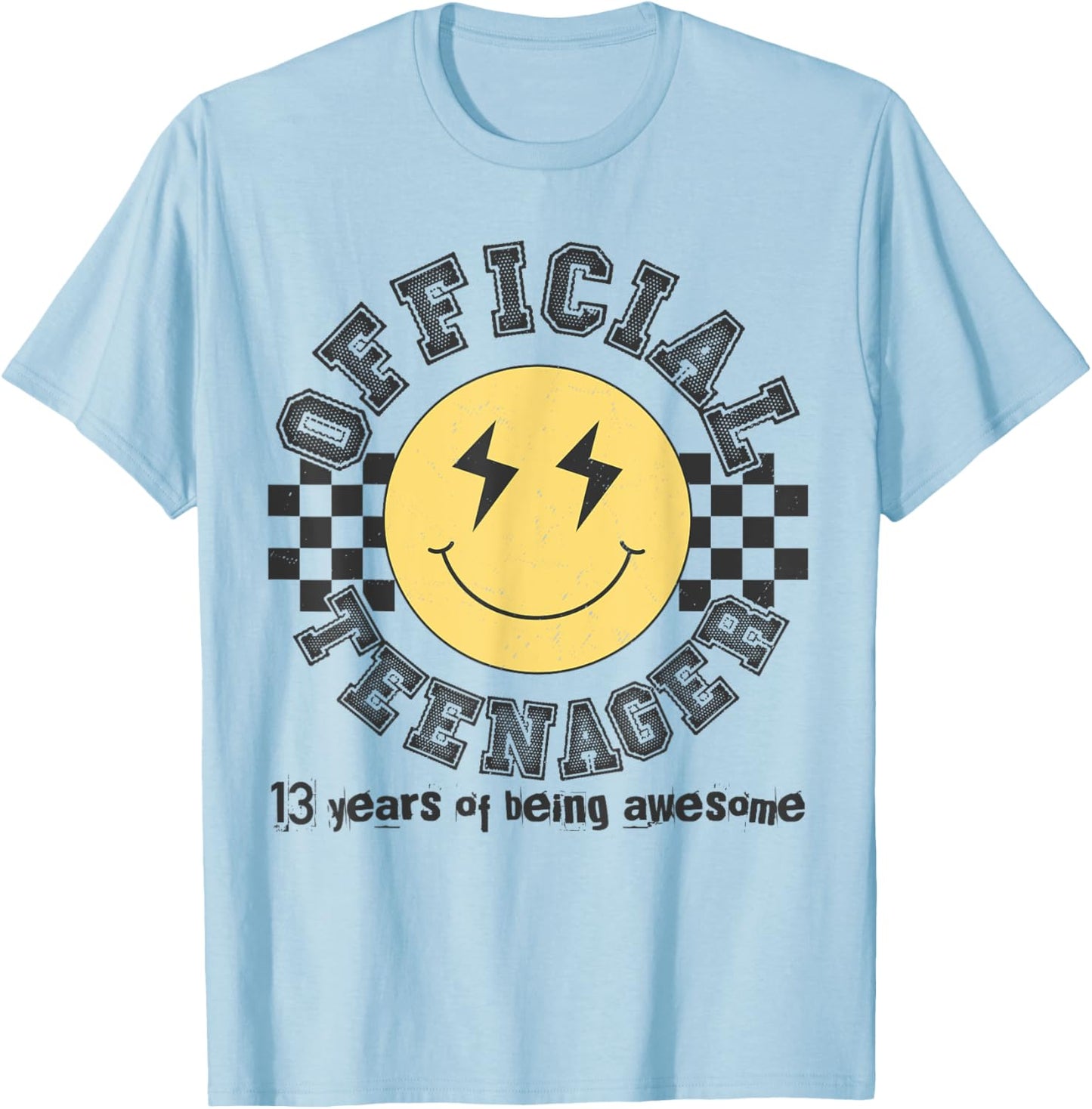 Official Teenager 13 Years Of Being Awesome 13th Birthday T-Shirt - T-Shirt | Light Blue