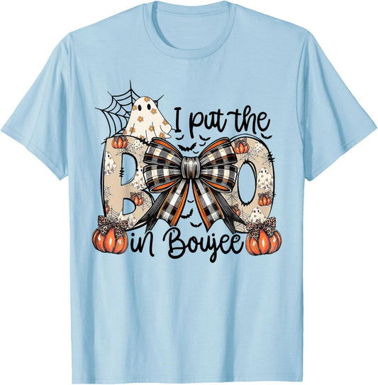 I Put The Boo in Boujee T-Shirt - T-Shirt | Light Blue