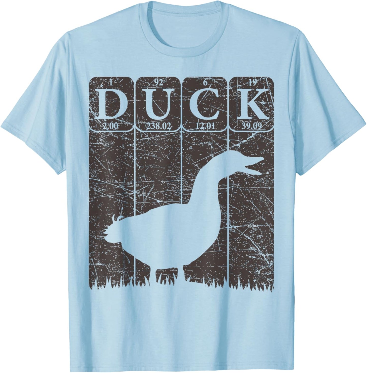 Duck Periodic Table Elements Duck Farmer Retro T-Shirt - T-Shirt | Light Blue