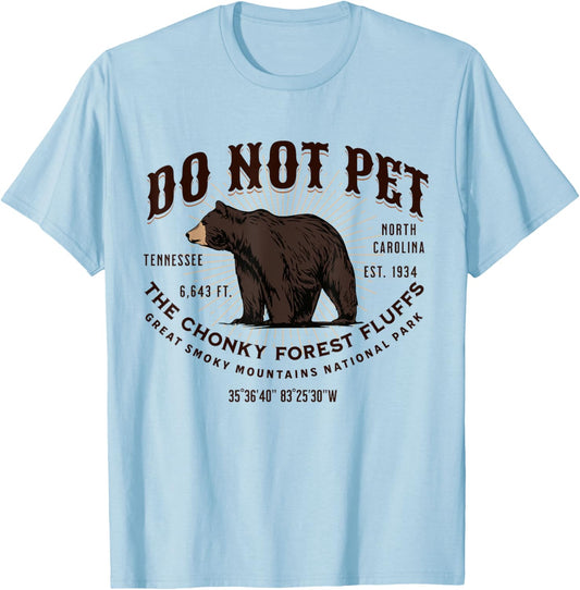 Great Smoky Mountains National Park Black Bear Funny T-Shirt - T-Shirt | Light Blue