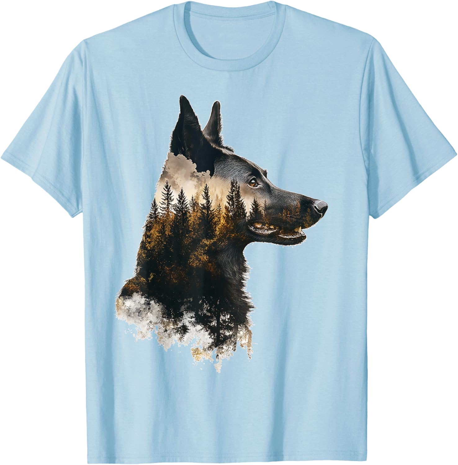 Belgian Malinois Dog Motif Pet Art Belgian Malinois Women Kids T-Shirt - T-Shirt | Light Blue