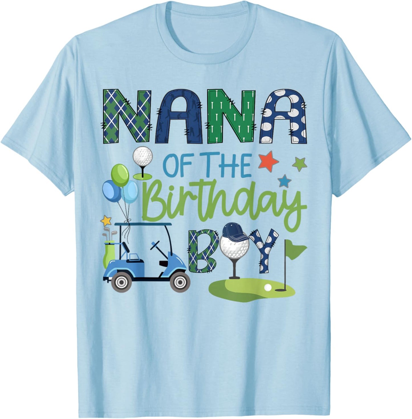 Nana Of The Birthday Boy Hole in One Golf Sport T-Shirt - T-Shirt | Light Blue
