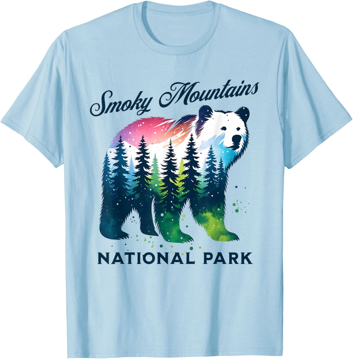 Smoky Mountains National Park T-Shirt - T-Shirt | Light Blue