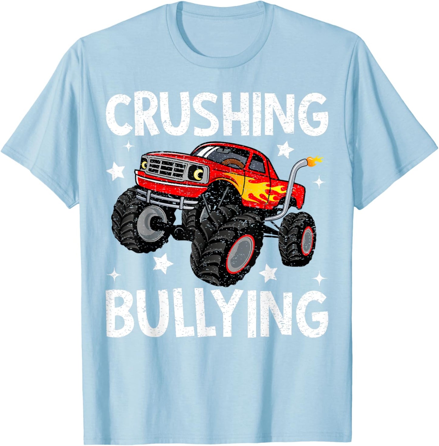 Crushing Bullying Monster Truck Kids Unity Day Orange T-Shirt - T-Shirt | Light Blue