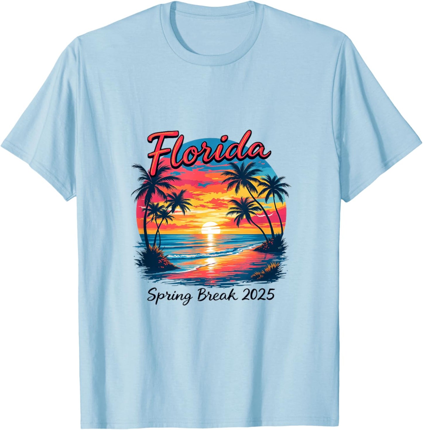 Florida Spring Break 2025 T-Shirt - T-Shirt | Light Blue