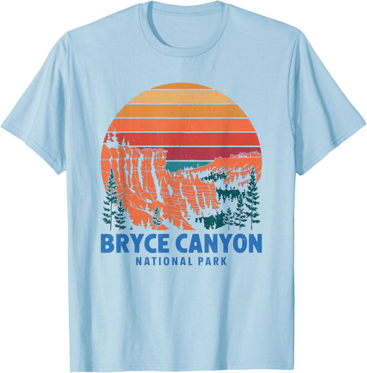 Vintage Hiking Bryce Canyon Bryce Canyon National Park T-Shirt - T-Shirt | Light Blue