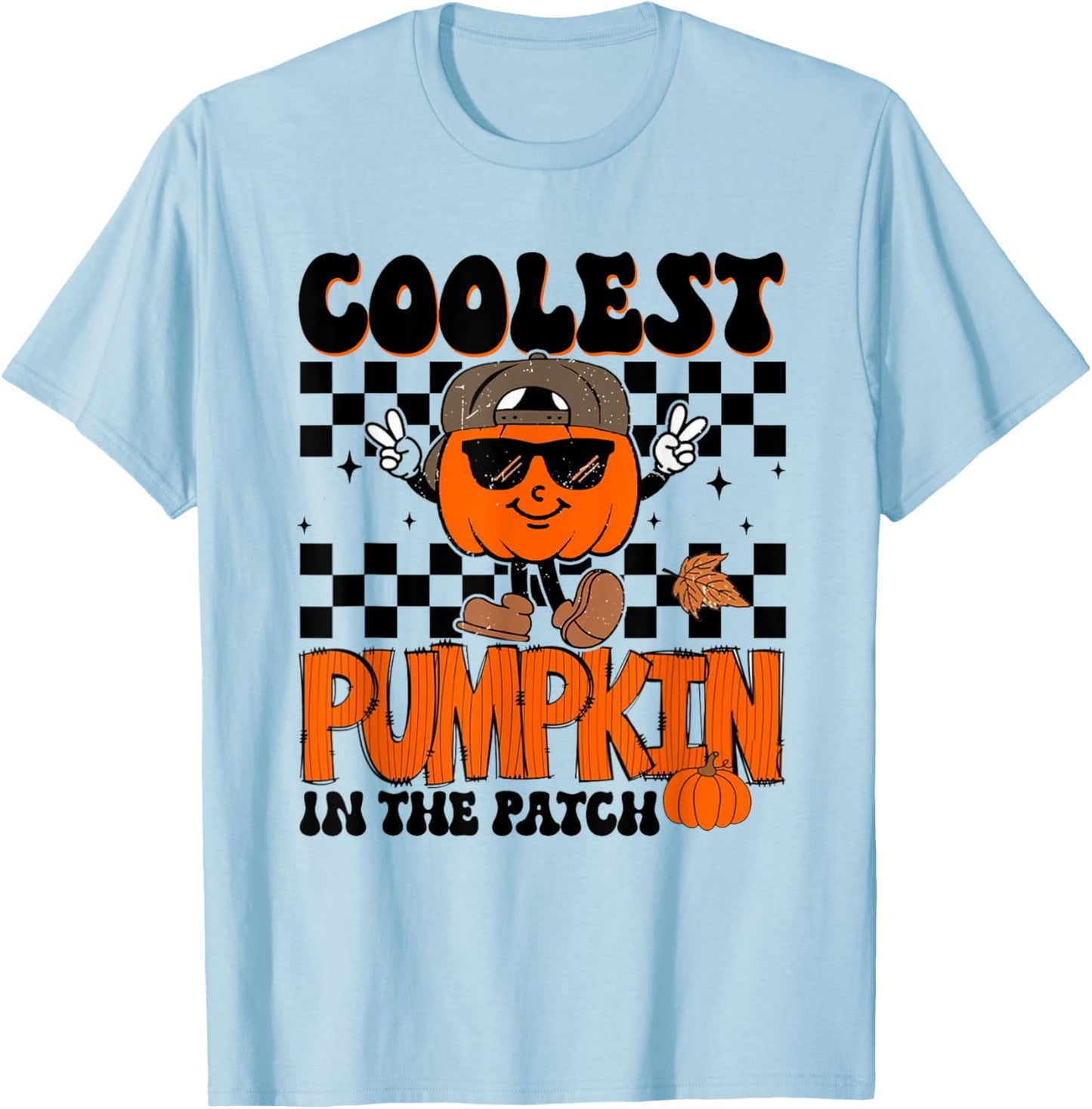 Coolest Pumpkin In The Patch Halloween Boys Girls Kids Gift T-Shirt - T-Shirt | Light Blue