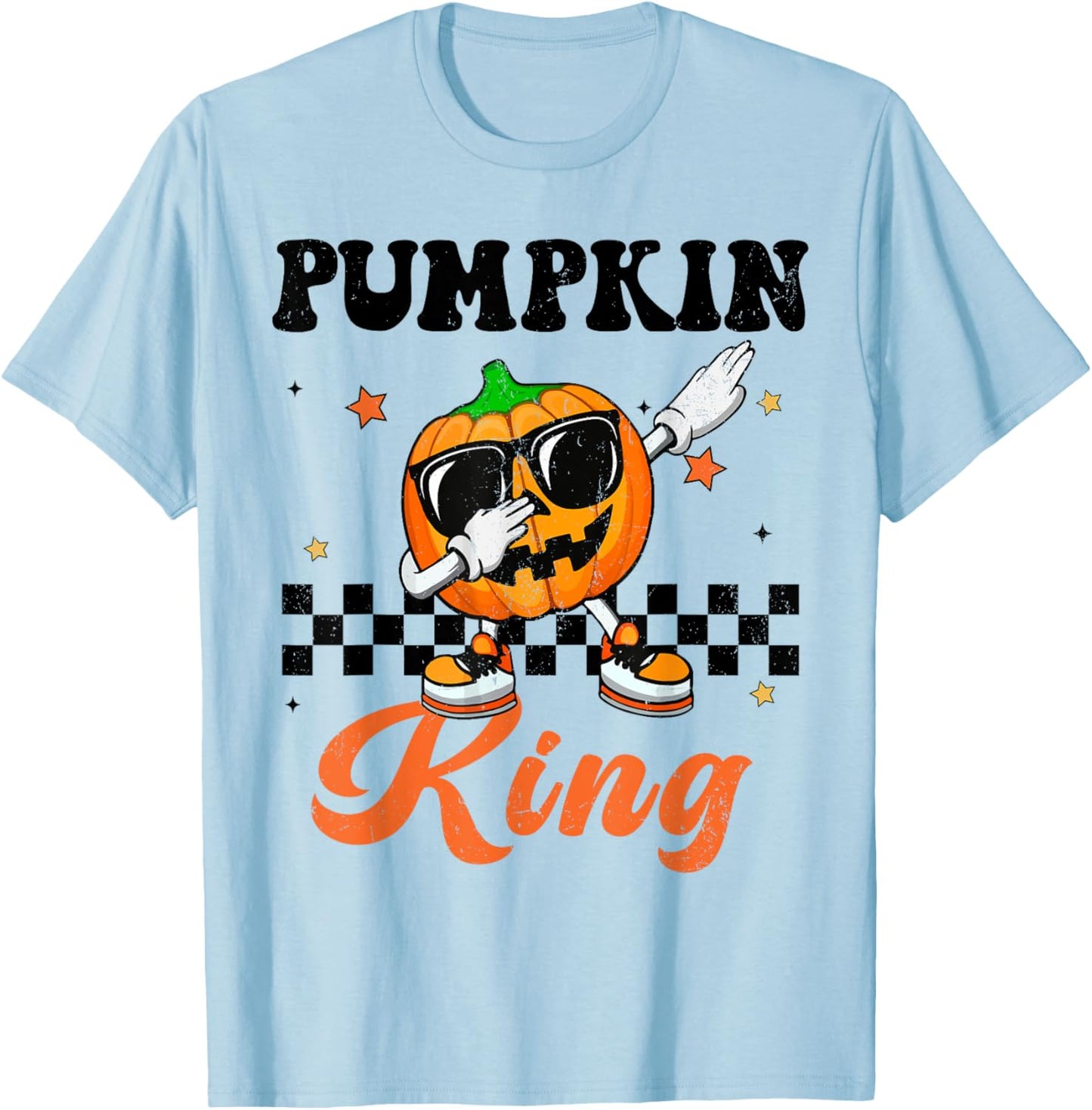 Pumpkin King Baby Boy Toddler Funny Halloween T-Shirt - T-Shirt | Light Blue