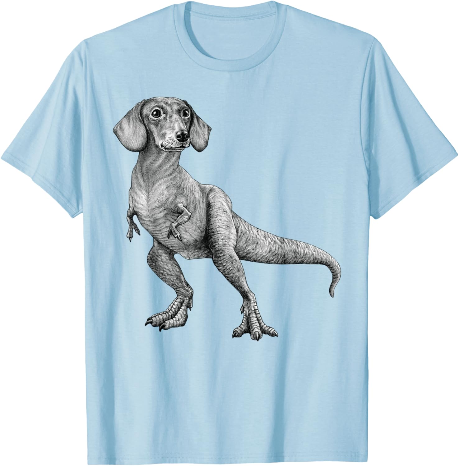 Dachshund Dinosaur T rex T-Shirt - T-Shirt | Light Blue